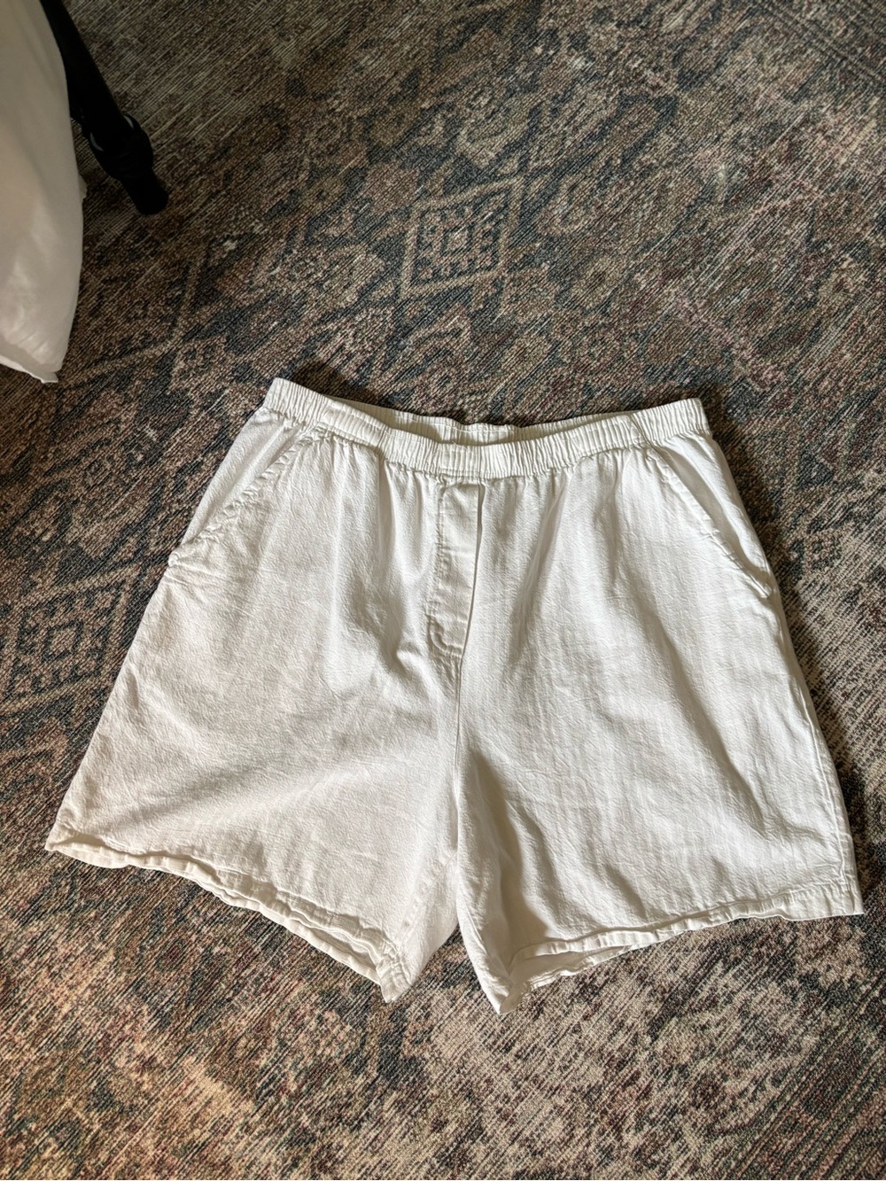 Women’s Relaxed 100% Cotton White Shorts